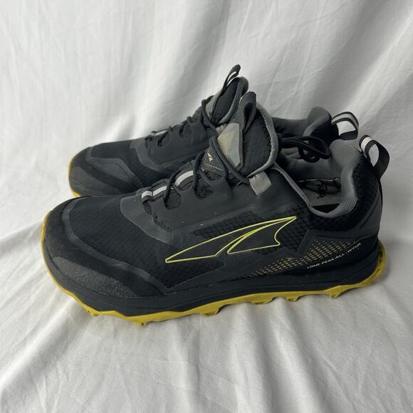 ALTRA Lone Peak All-Weather Low Hiking Trail Run Shoes Mens 7 Black/Yellow - Picture 1 of 8